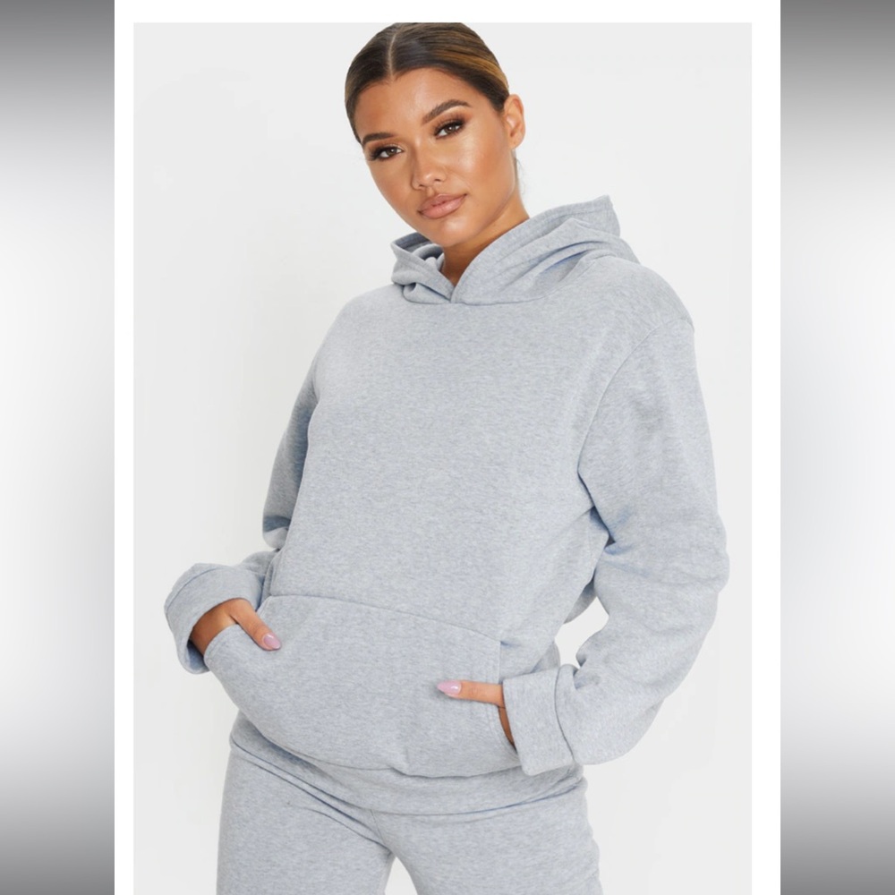 Pretty Little Thing Gray Sweatshirt Hoodie Size 4